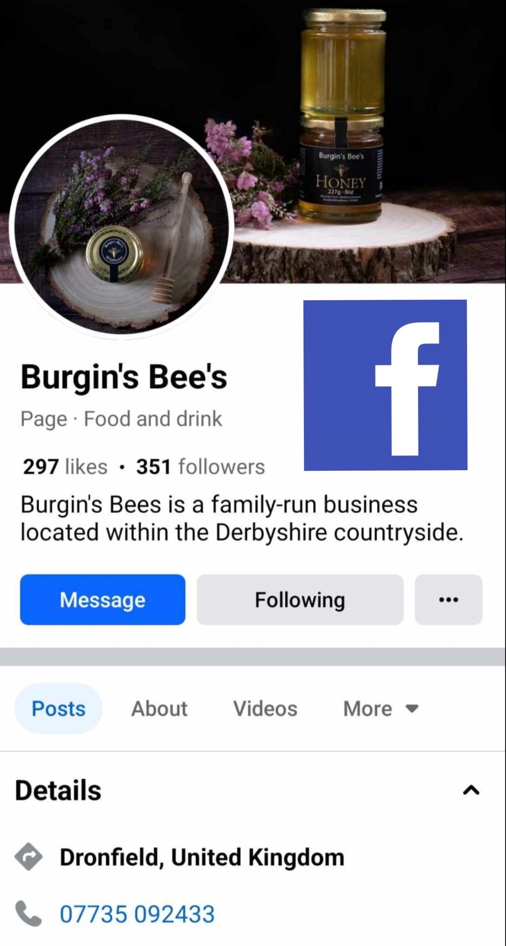 Why not follow us on Facebook and see exactly where your honey comes from! 🐝