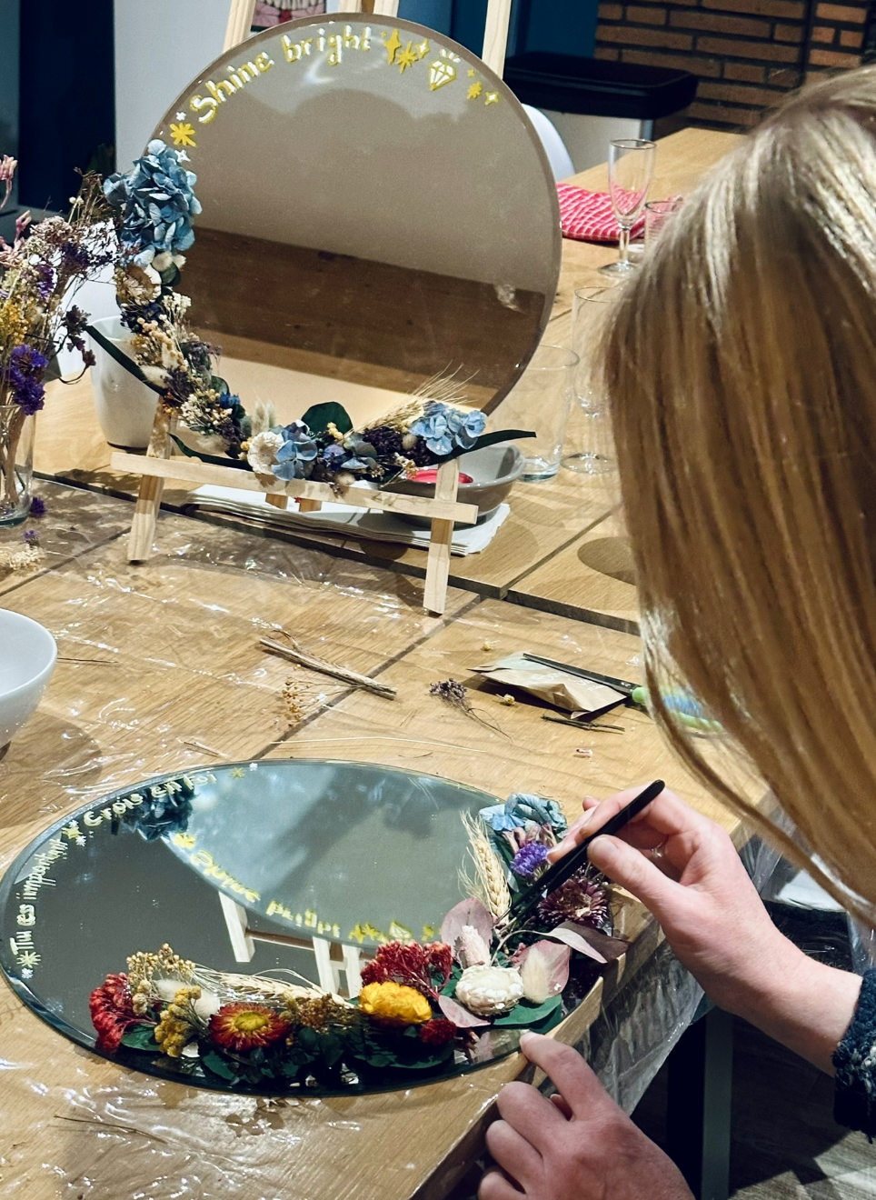 Atelier miroir fleuri