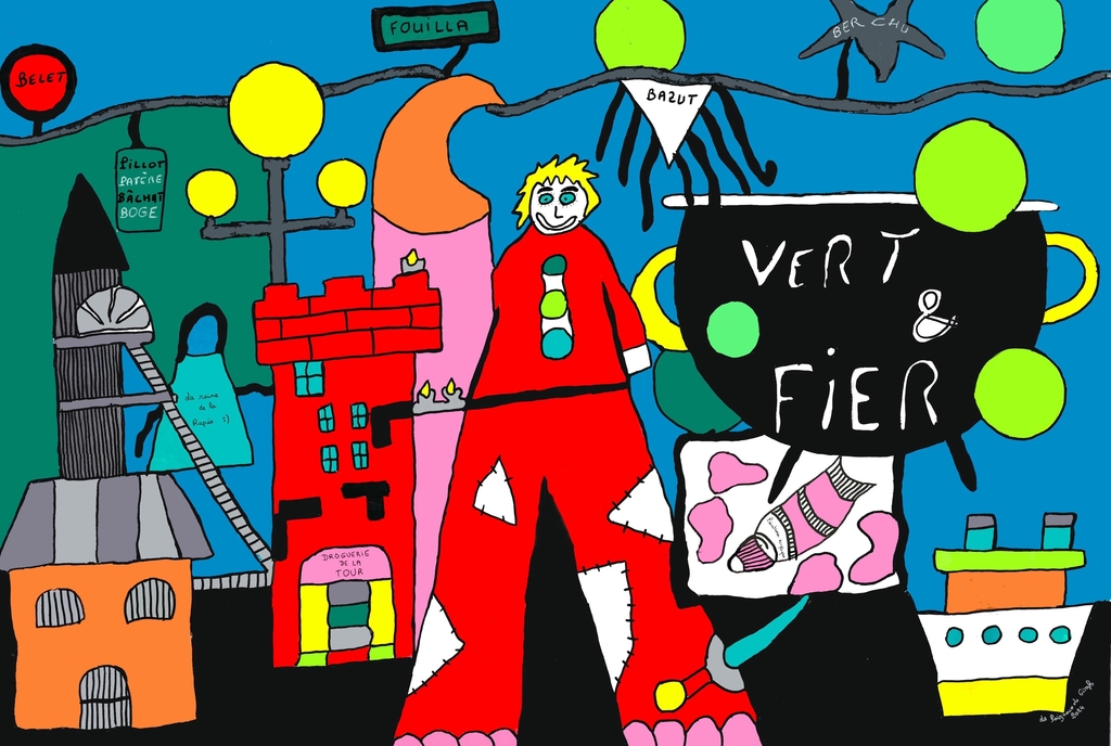Univers artistique La Peigneuse de Girafes – illustration girafe peintre et créations colorées