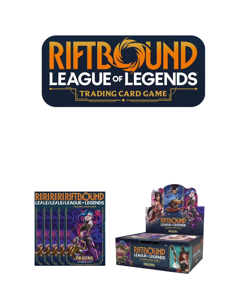„Riftbound League of Legends TCG – Origins. Display und Boosterpacks, offizielles Artwork des Sammelkartenspiels für Einsteiger und Fans.“