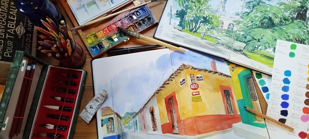 La boutique de Nathalie Duroussy, peintre, illustratrice et carnettiste