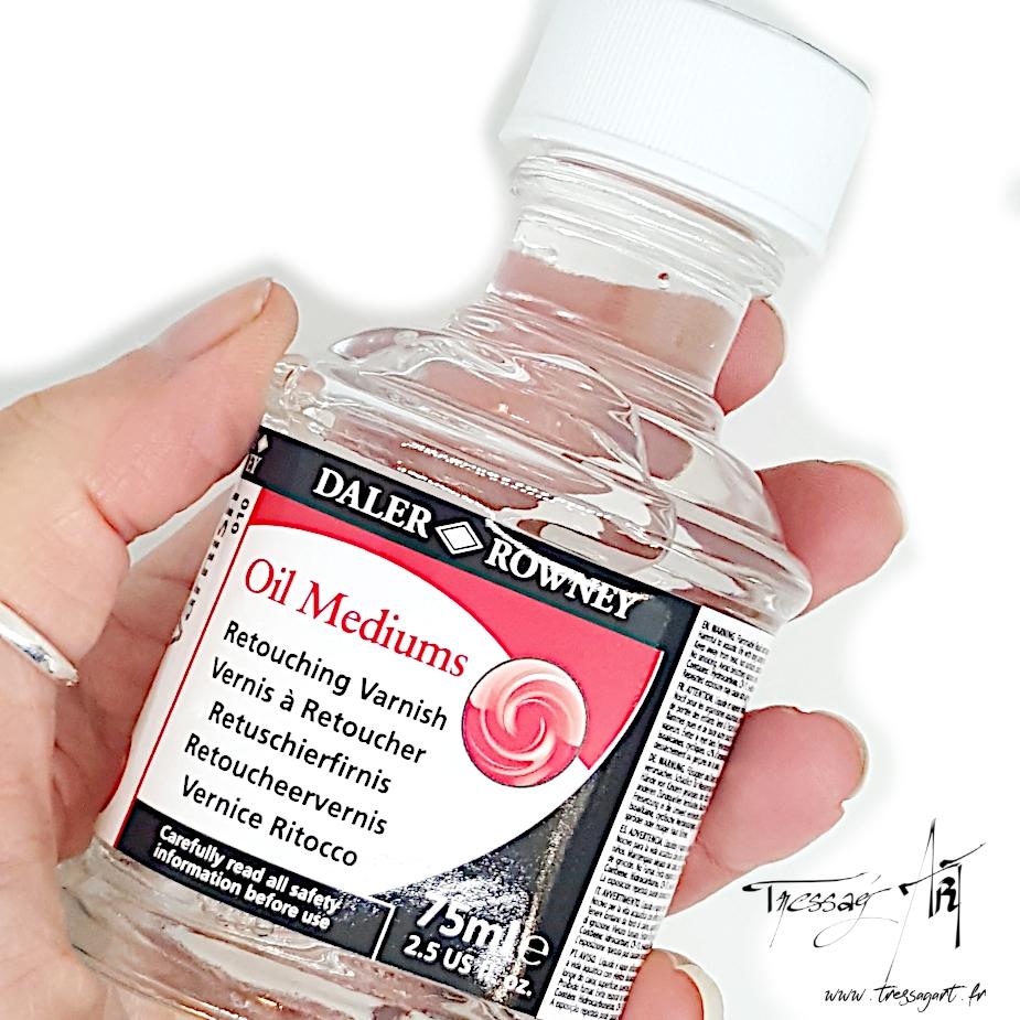 Medium pour peinture à l'huile, terebenthine, vernis à retoucher