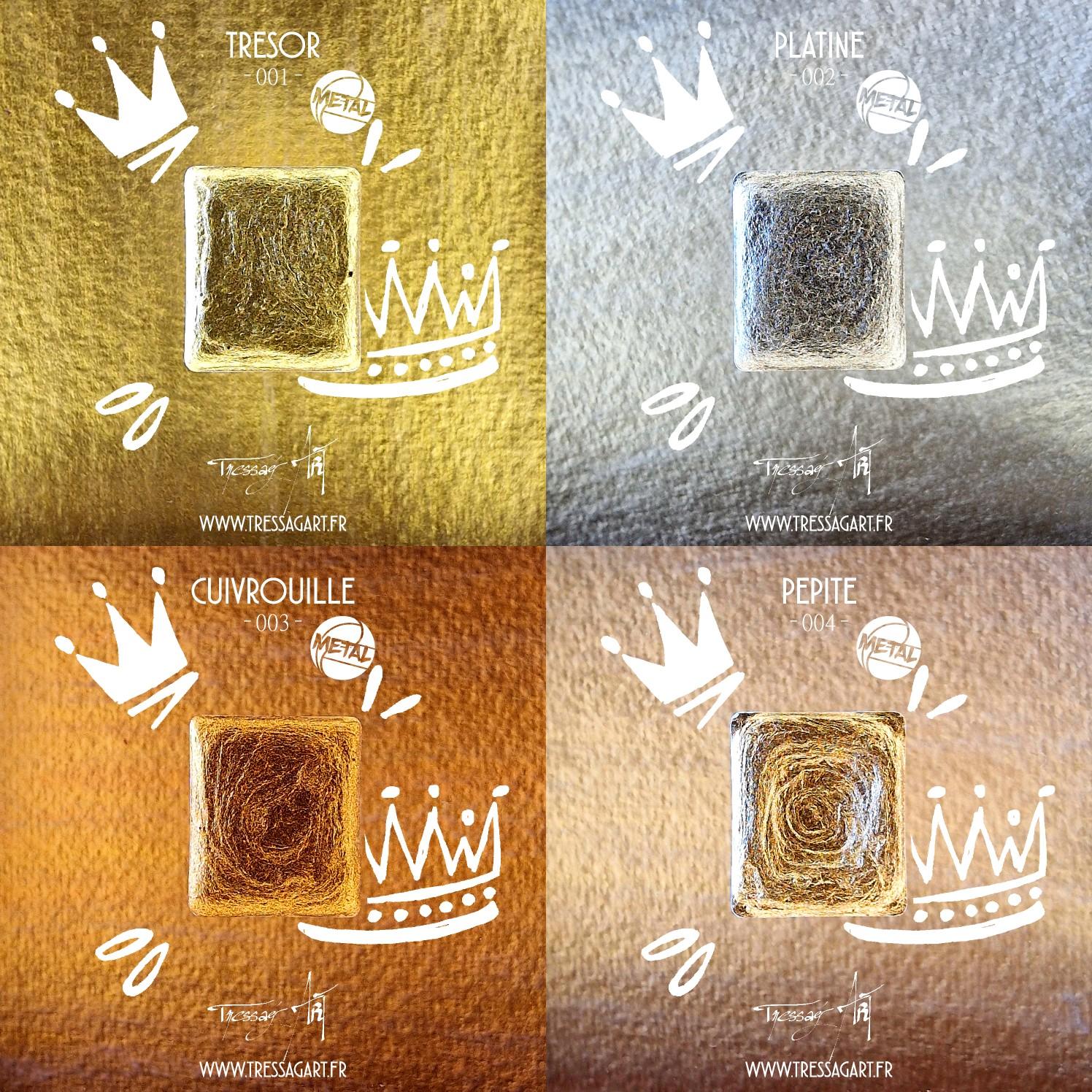 La gamme METAL se caractérise par des couleurs vibrantes issues de poudres métalliques, leur conférant une couvrance impressionnante !