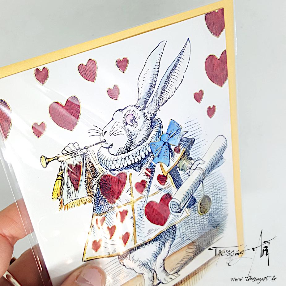 Papeterie fantaisie alice au pays des merveilles et le lapin blanc