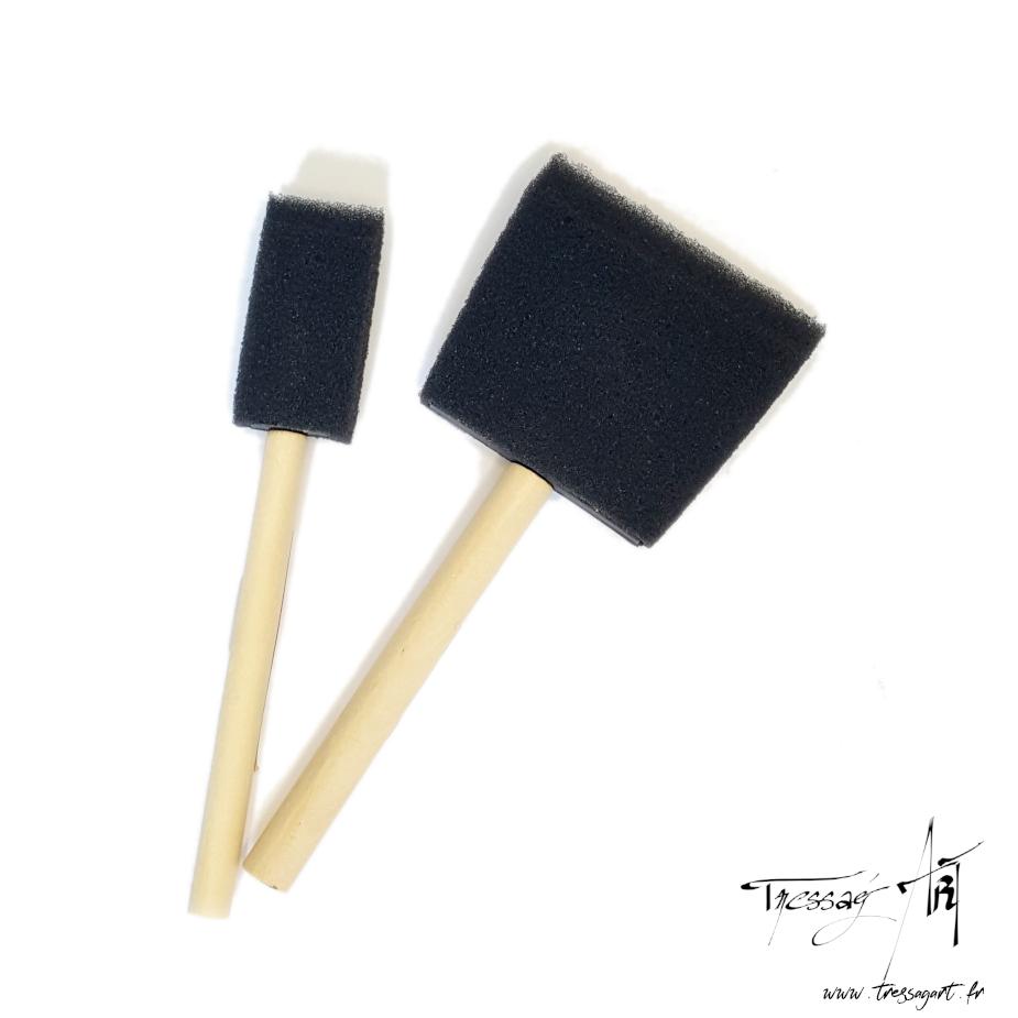 Pinceaux en mousse et éponge