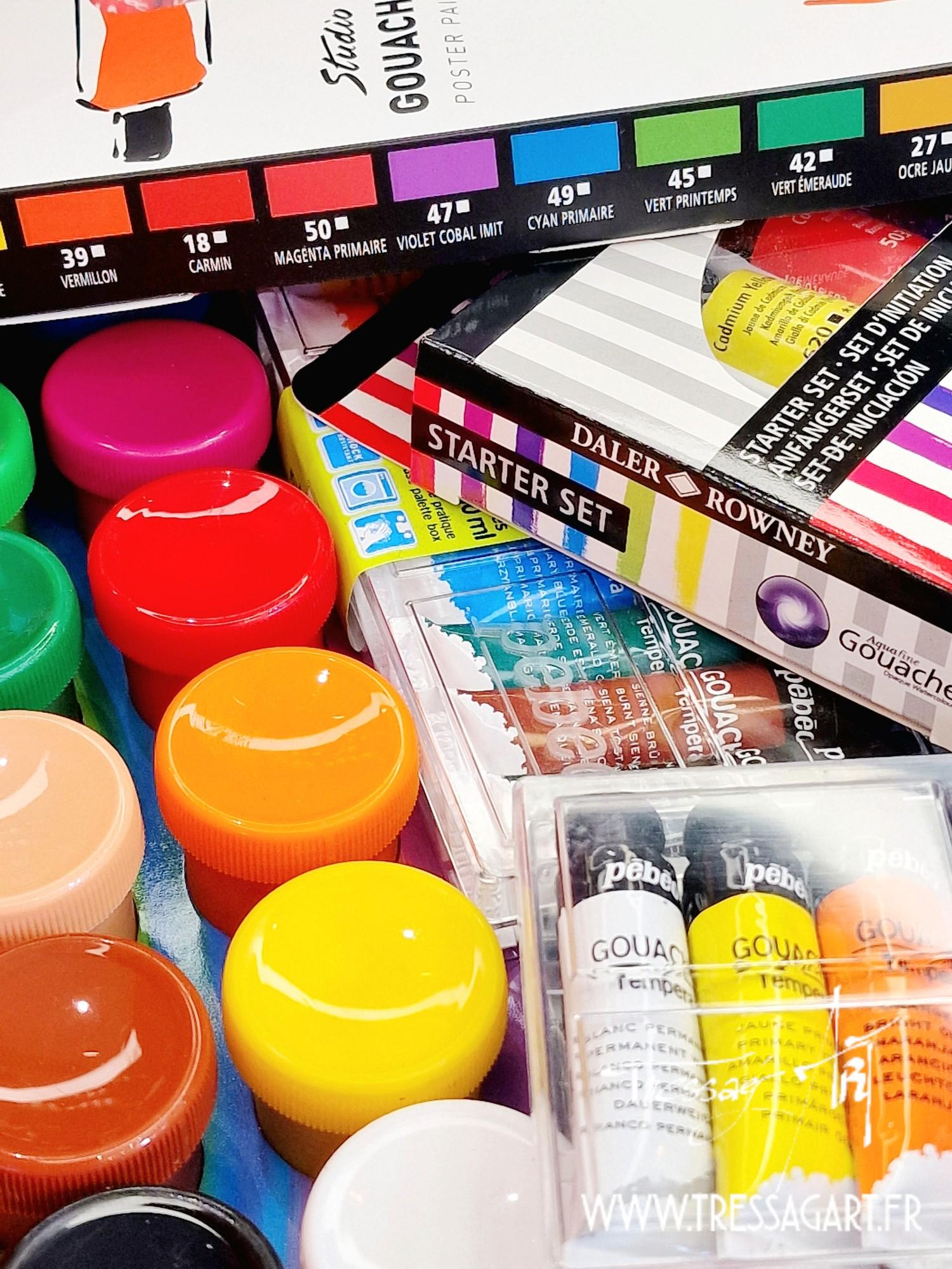 Peinture gouache en pot ou en tube pour enfants ou artistes