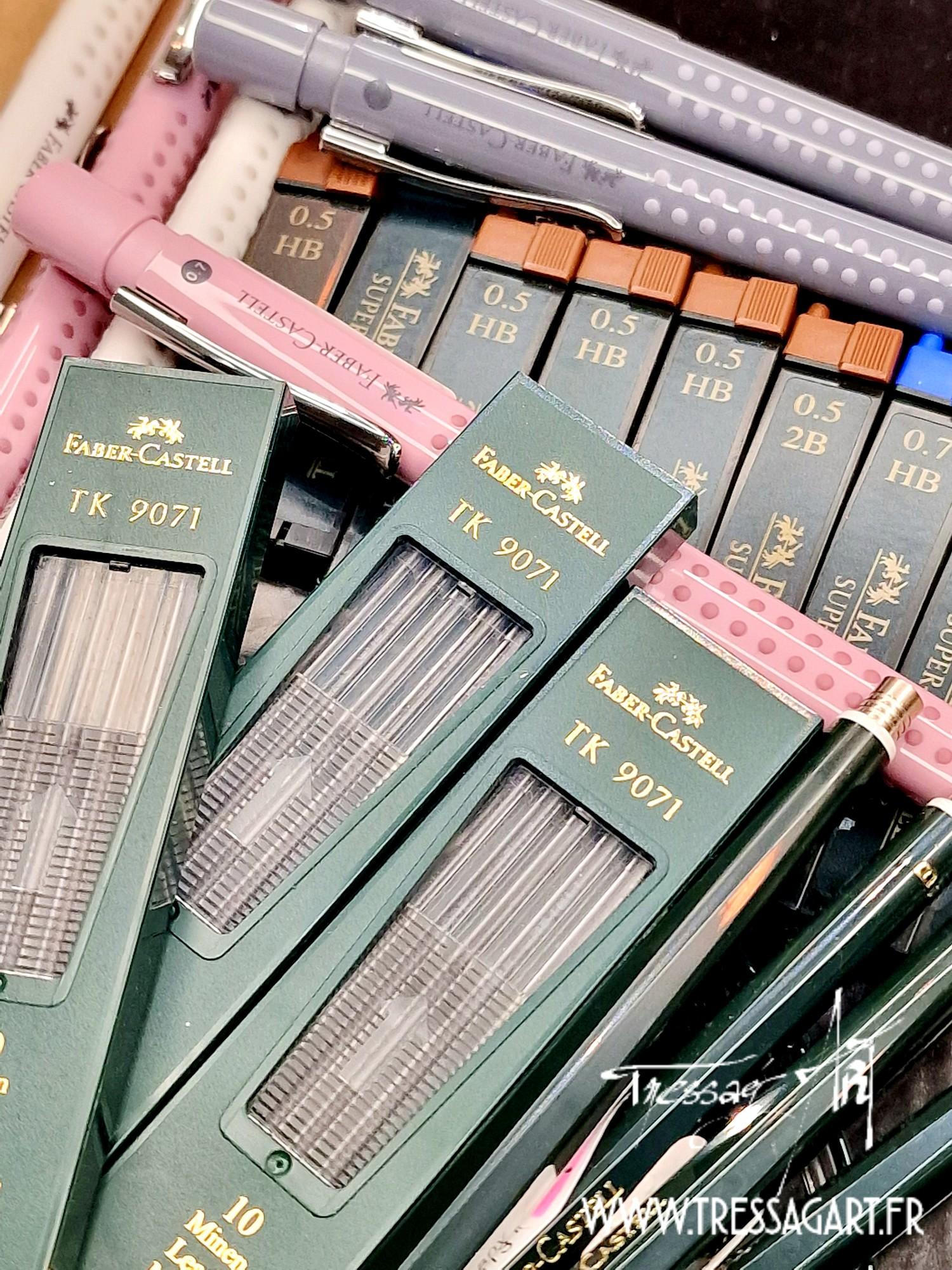Des porte-mines 0.5mm 0.7mm HB 2B Faber Castell Staedtler