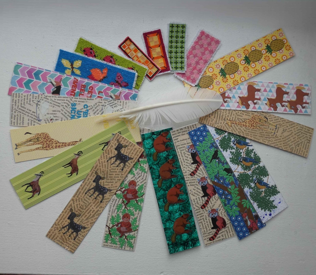 Cette image présente des marque-pages uniques et fait à la main dans le canton de Vaud en Suisse. 