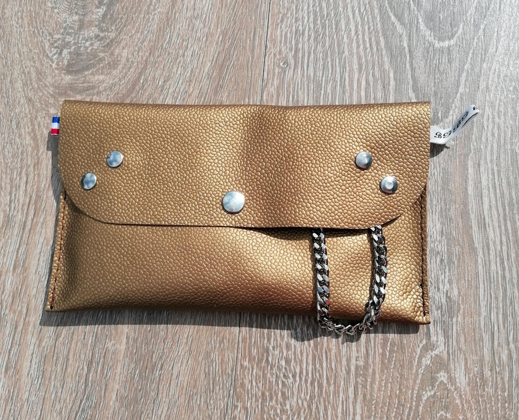 Pochette portable cuir