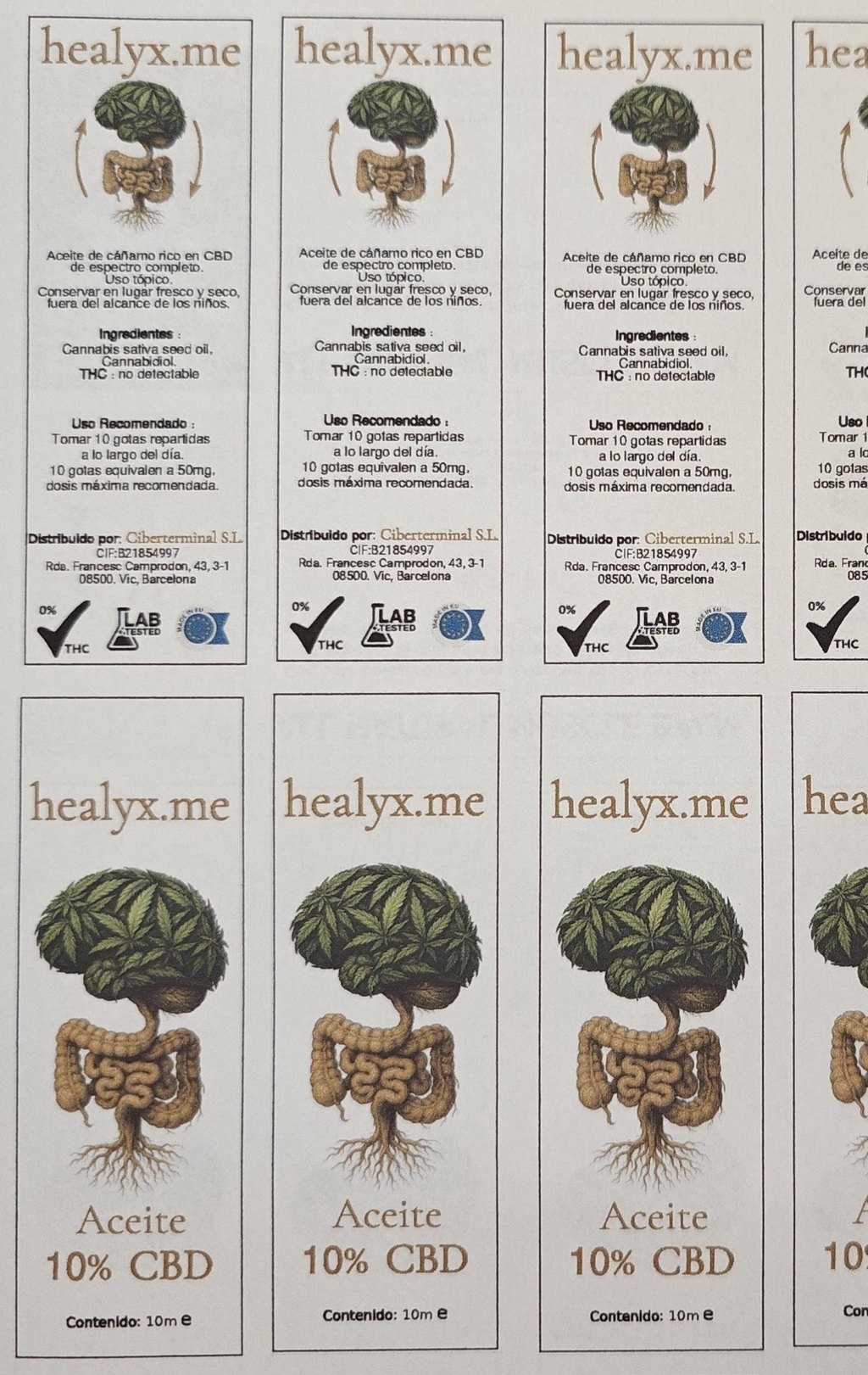 Etiquetas definitivas tras muchas pruebas