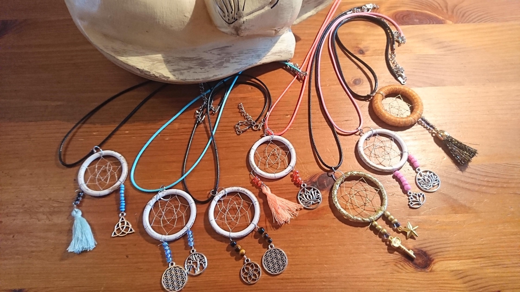 collier, sautoir, attrape rêve