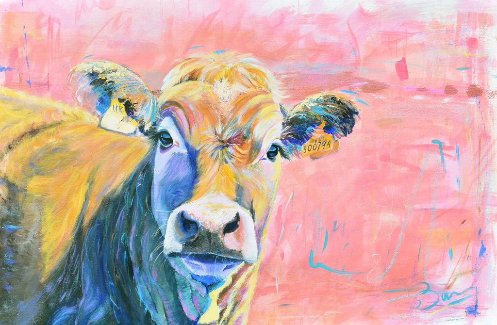 farm animal painting by BuzemanArt