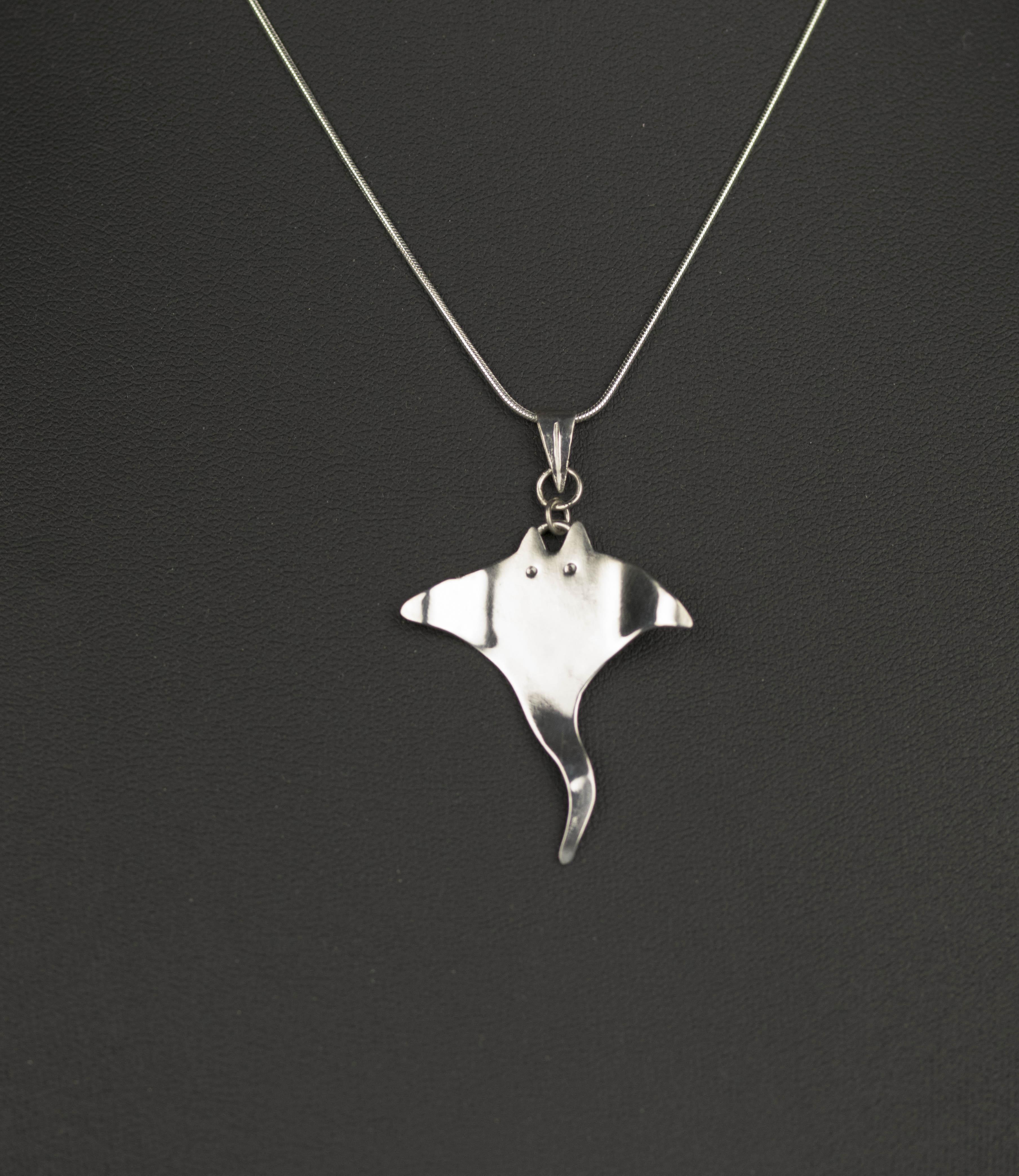 Manta Ray commission in Sterling Silver by Sleek Silver Jewellery
