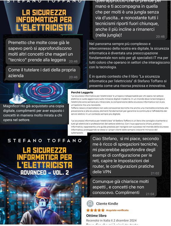 Recensioni e commenti sul libro La Sicurezza Informatica per l'Elettricista di Stefano Toffano