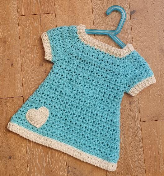 Handmade crochet girls dress