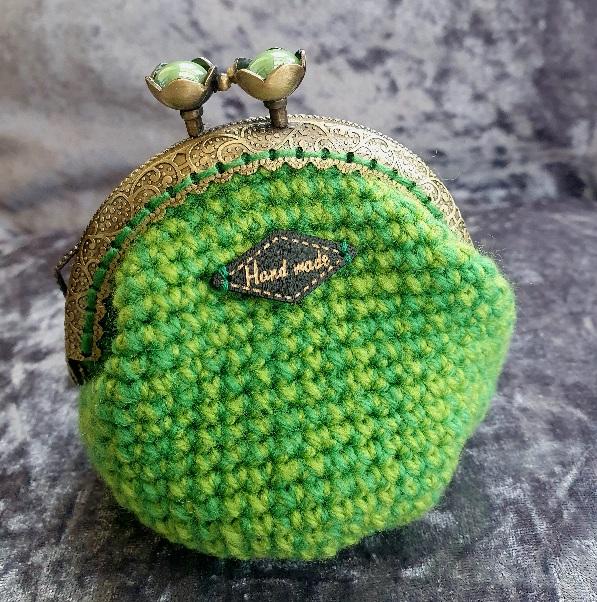Handmade crochet coin purse