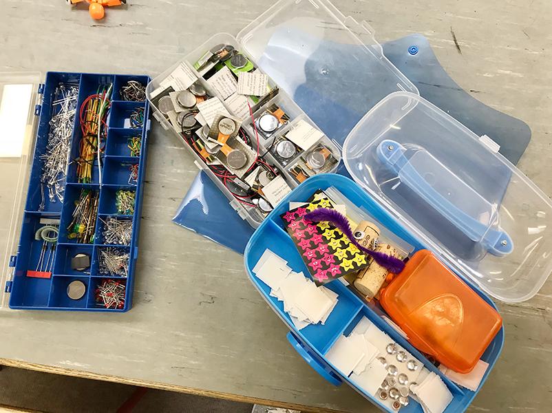 LEDs, Batters and more microcontroller parts.