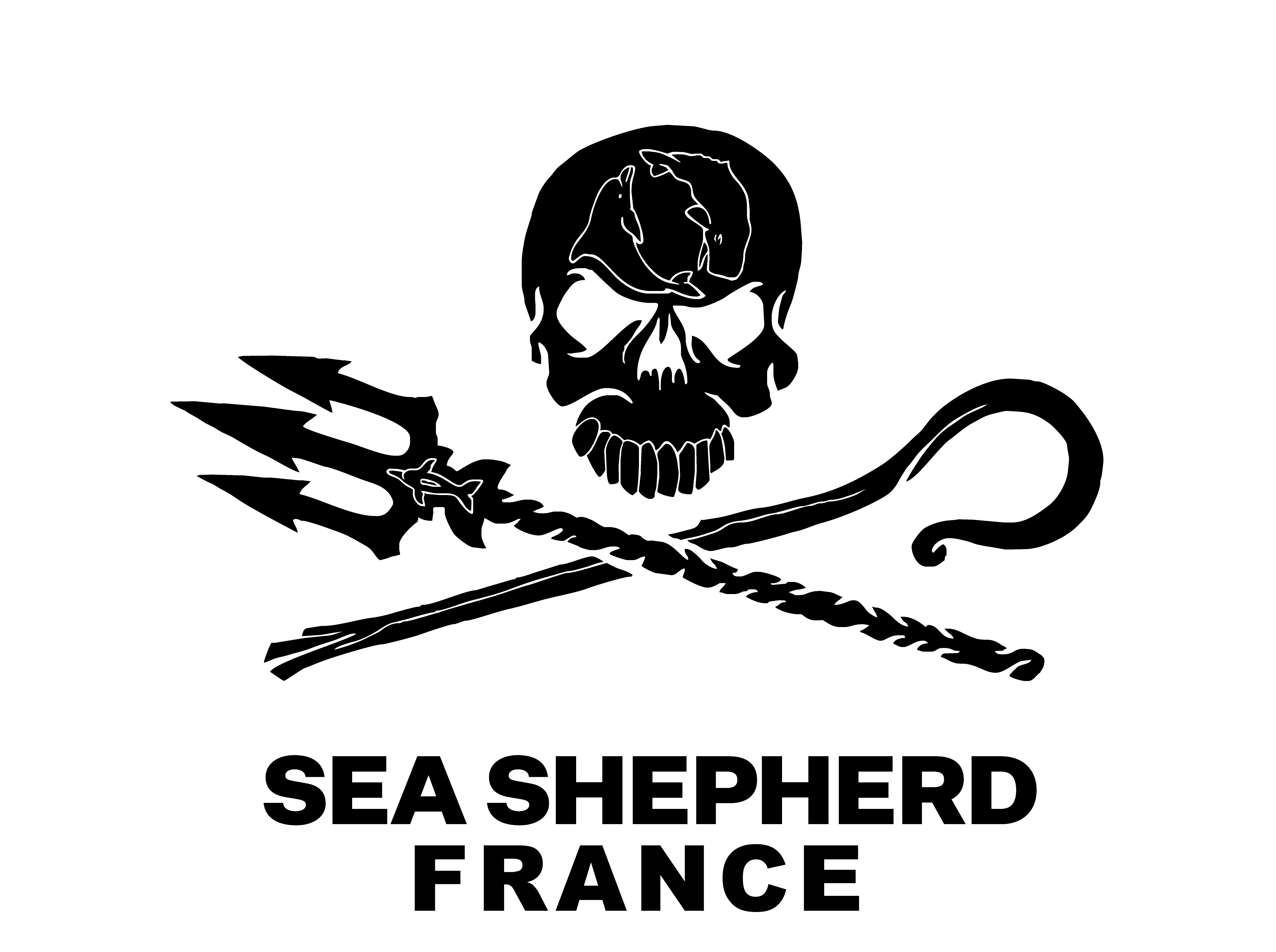 Logo de Sea Shepherd France, symbolisant l'engagement de l'organisation dans la protection des océans et de la vie marine, à travers des actions directes pour défendre et conserver les écosystèmes marins