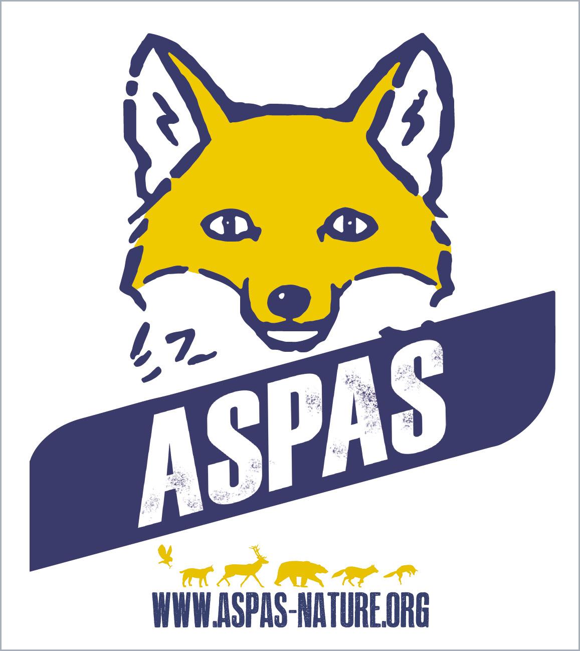 Logo de l'ASPAS, reflétant l'engagement de l'association dans la protection des animaux sauvages et de leur habitat, à travers des actions de sensibilisation, des interventions juridiques et la gestion de réserves naturelles