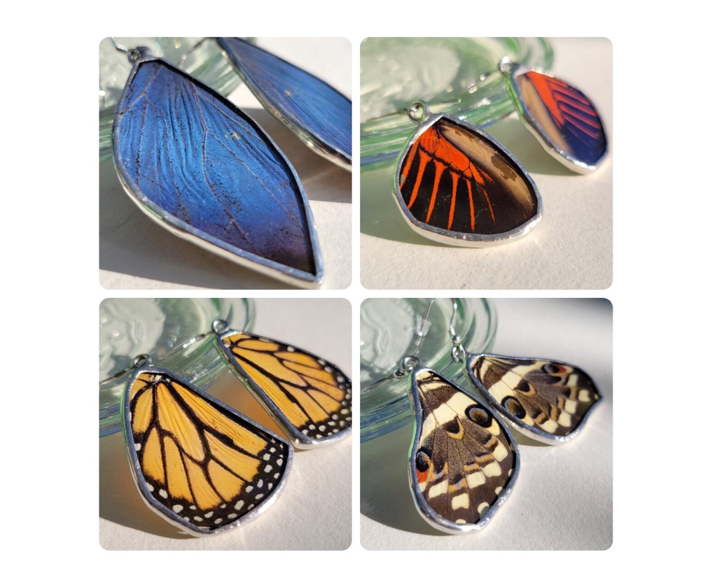 
Boucles d'oreilles en verre,  fabrication artisanale française 
