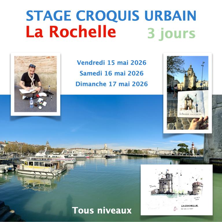 Stage Croquis Urbain La Rochelle 2026