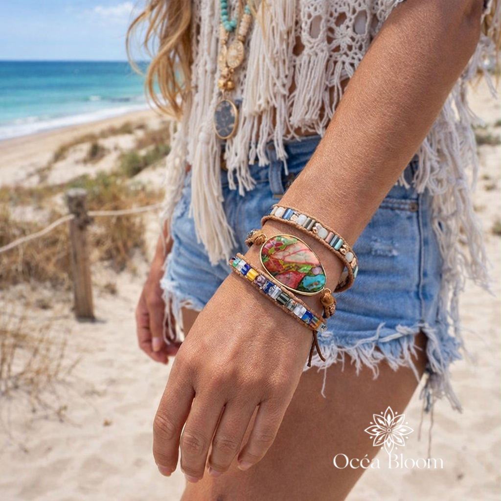 Inspired by the ocean and natural elements, Oceá Drift creates free-spirited jewellery designed to move with you. Each piece is simple, effortless, and thoughtfully made to bring a sense of balance, flow, and everyday ease.
From soft ocean tones to grounding natural stones, every bracelet is designed to be worn daily—on its own or layered—blending seamlessly with your style while carrying a subtle sense of meaning.