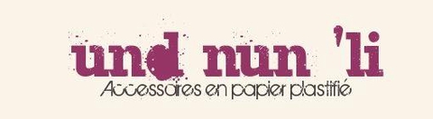 und nun l'i - accessoires en papier de récup' plastifié