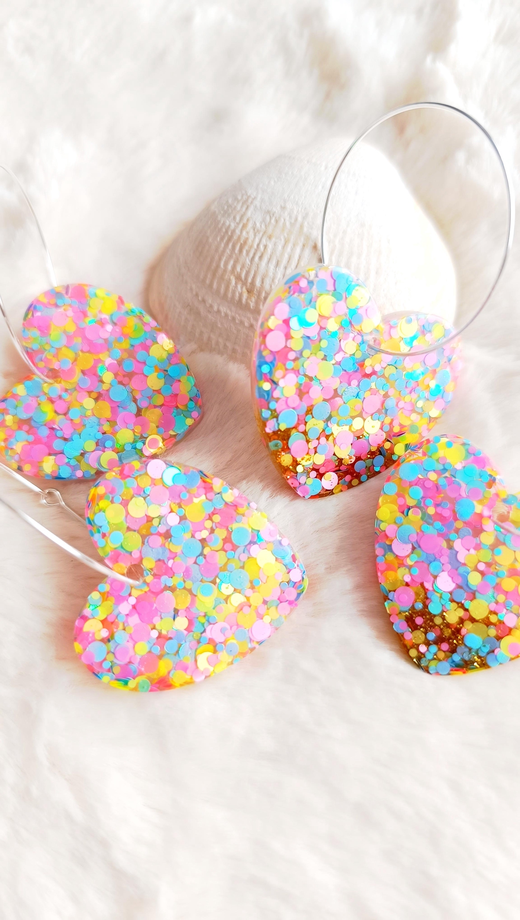 Boucles d'oreilles créoles coeurs