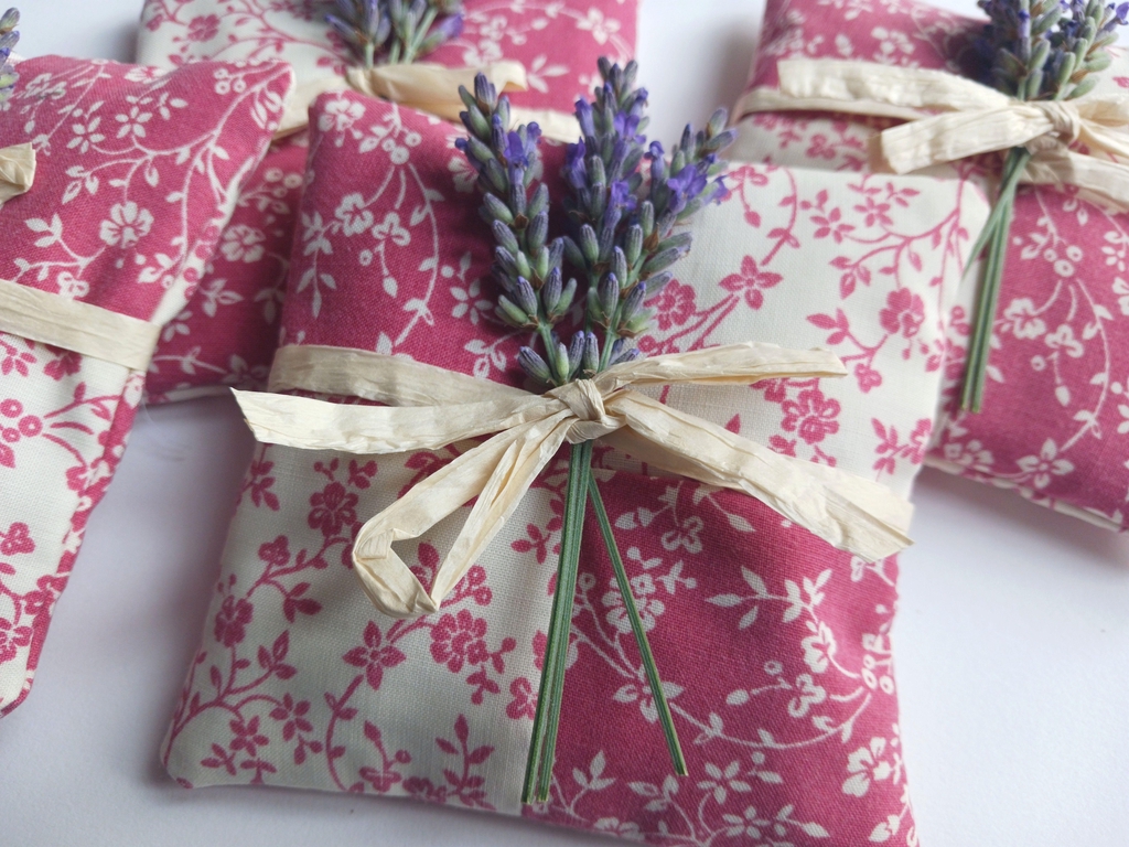 Scented drawer sachets, hanging lavender hearts and herbal sleep pillows.