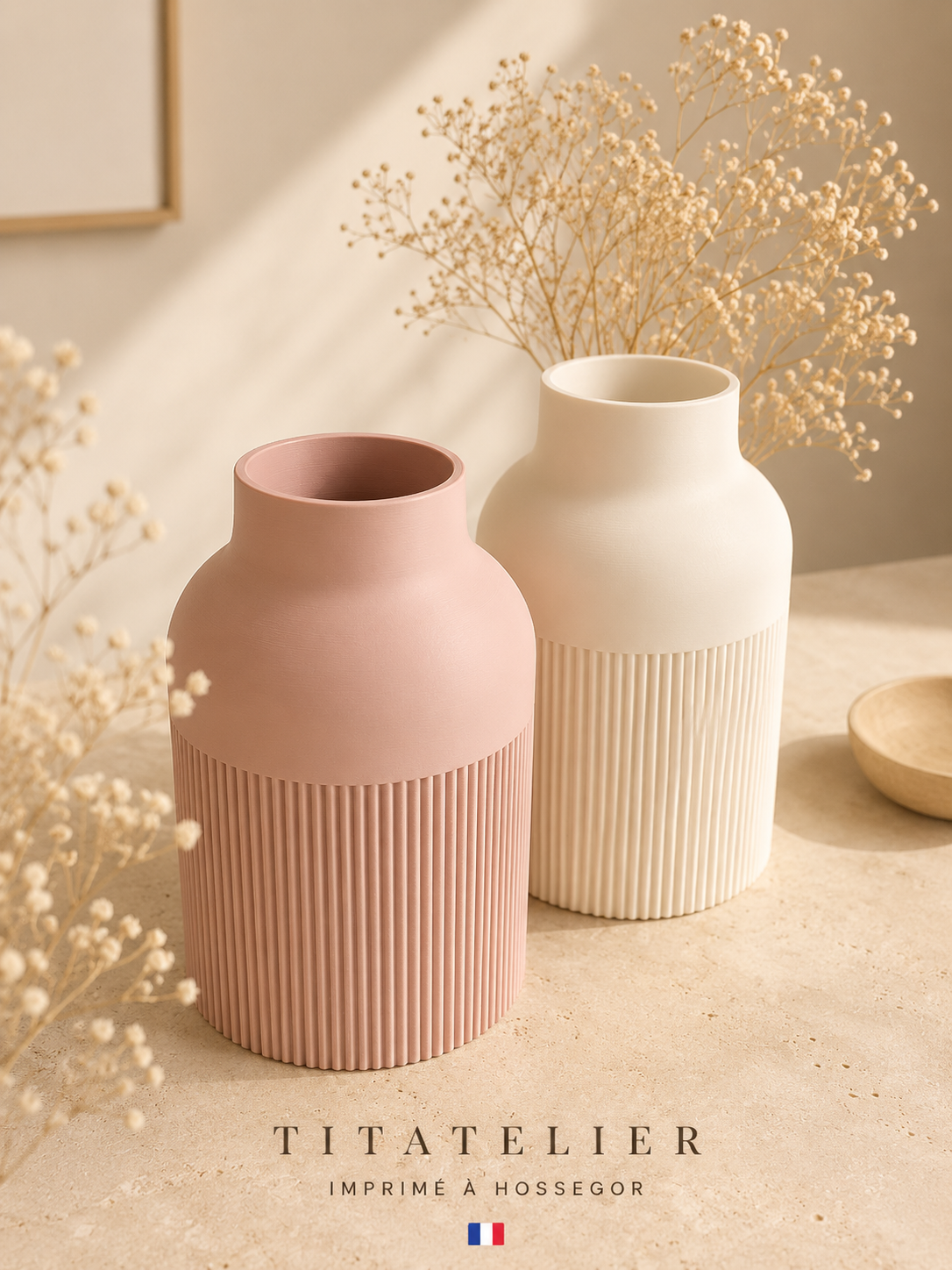Vases décoratifs imprimés en 3D à Hossegor - TITATELIER
