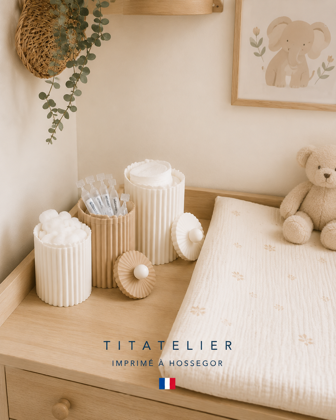 Boîtes cannelées imprimées en 3D à Hossegor - TITATELIER