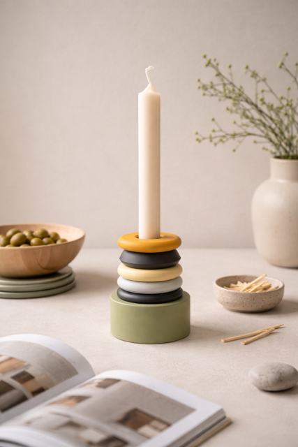 Bougeoir modulable La Conviviale - bougeoir design coloré
