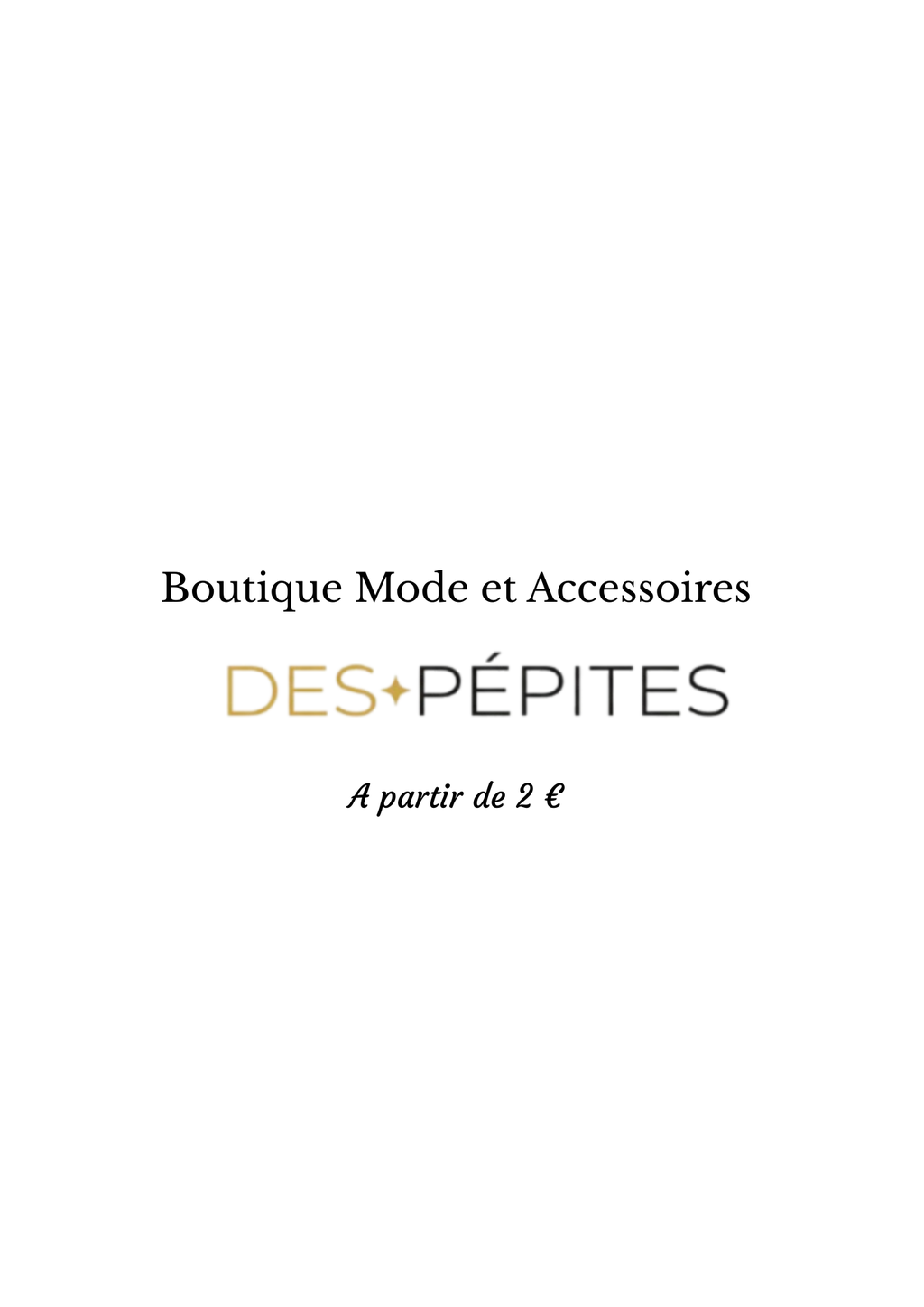 Boutique Mode et accessoires à partir de 2€, bijoux fait main, sac, maquillage, impression 3D