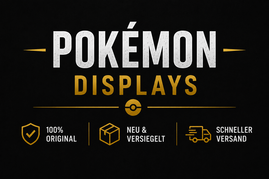 Original versiegelte Pokémon Booster Displays verschiedener Erweiterungen für Sammler, Spieler und Investoren.