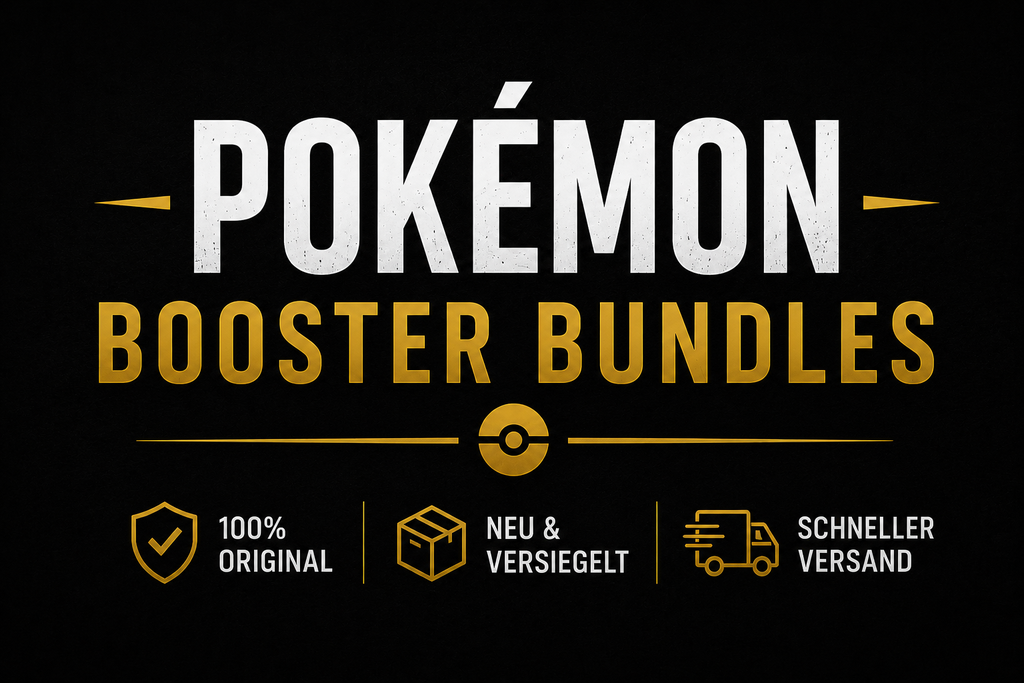 Pokémon Booster Bundles mit mehreren Boosterpacks aus beliebten Pokémon TCG Erweiterungen.