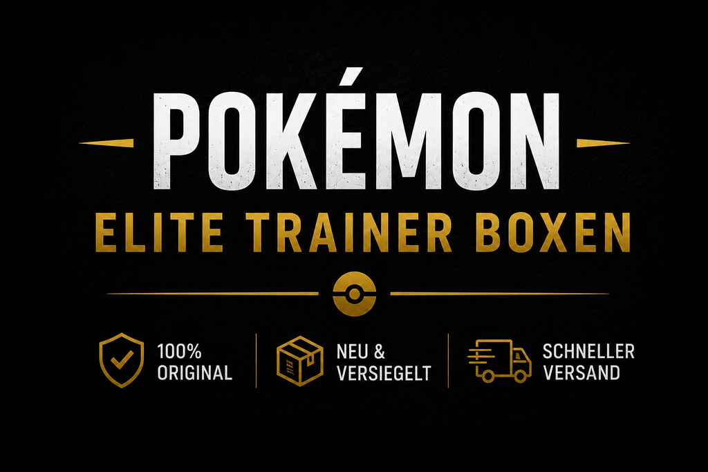 Alternativtext:
Pokémon Elite Trainer Boxen mit exklusiven Promokarten, Zubehör und Boosterpacks für Sammler und Spieler.