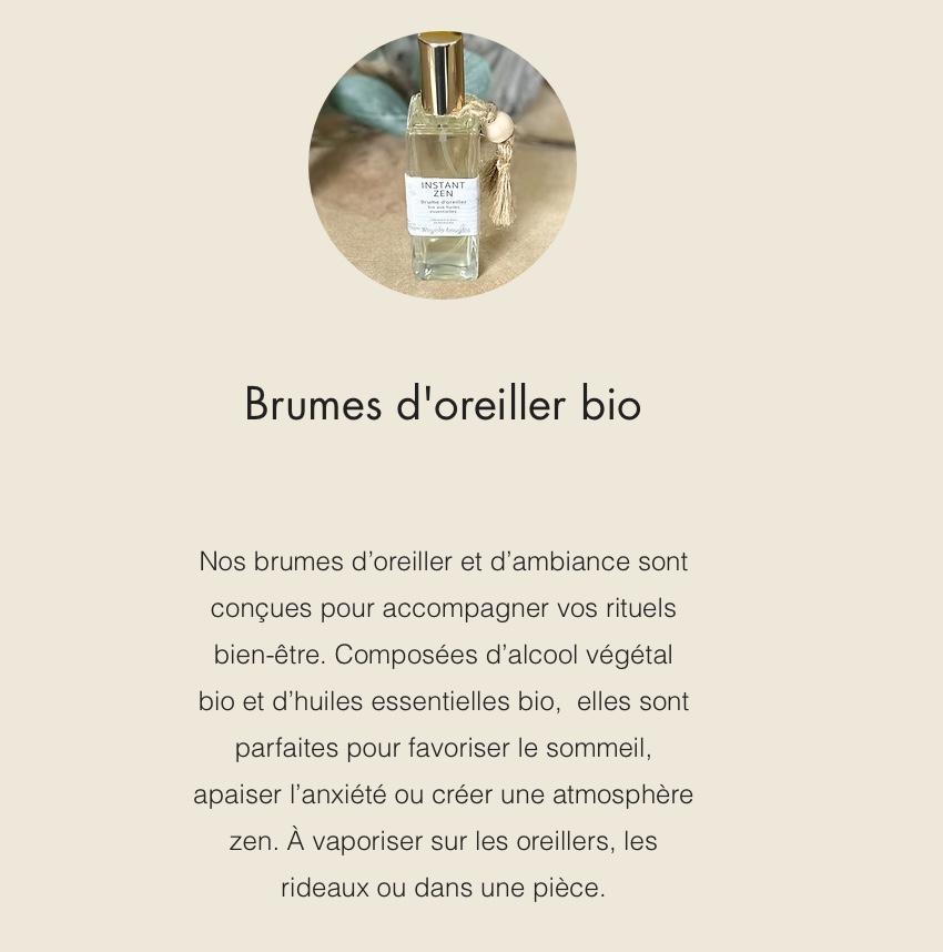 Brumes d'oreiller Bio