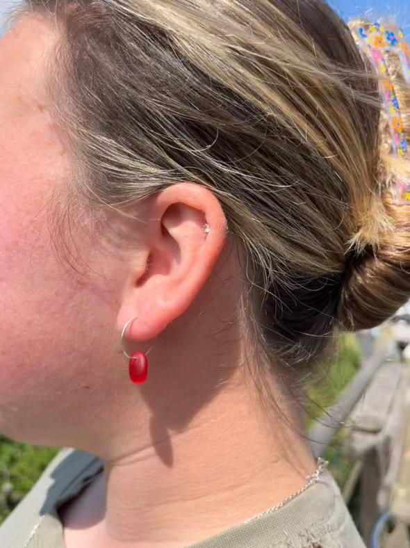 Freddie loves her small Red seaglass earrings and says “they are perfect for the everyday” 