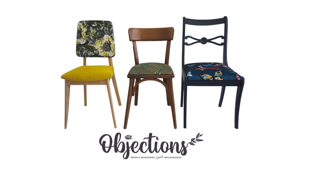 Sièges et accessoires, brocante vintage, créations textiles, pièces uniques