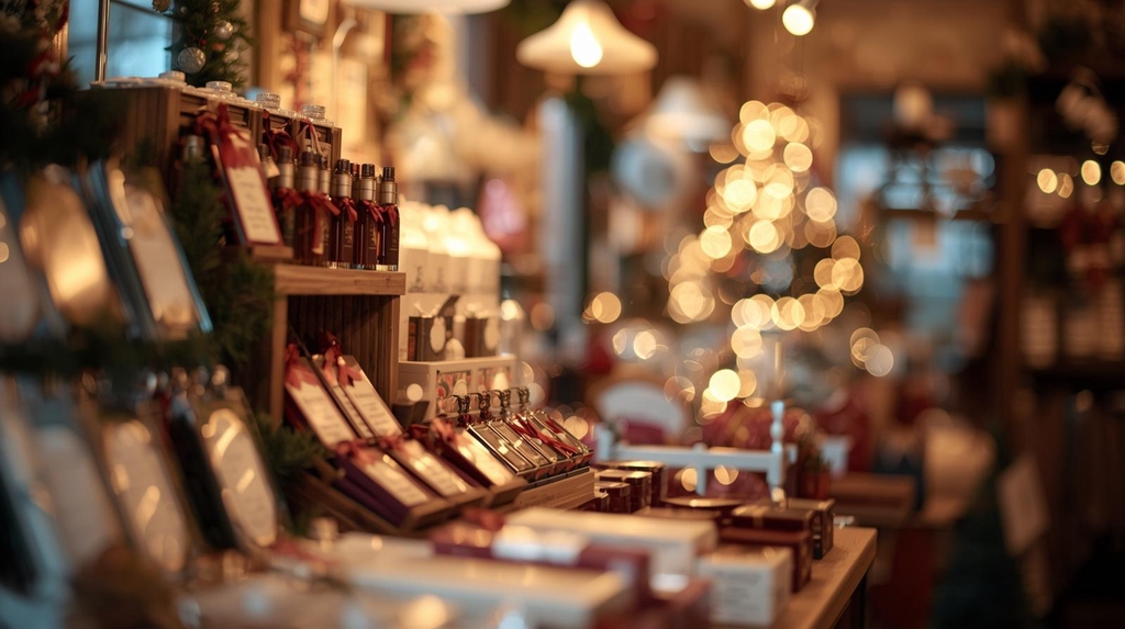 unscharfes Bild mit vorweihnachtlicher Stimmung