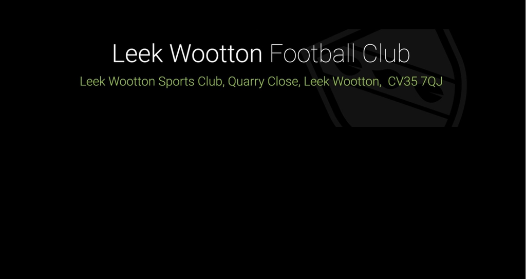 Leek Wootton FC Online Shop