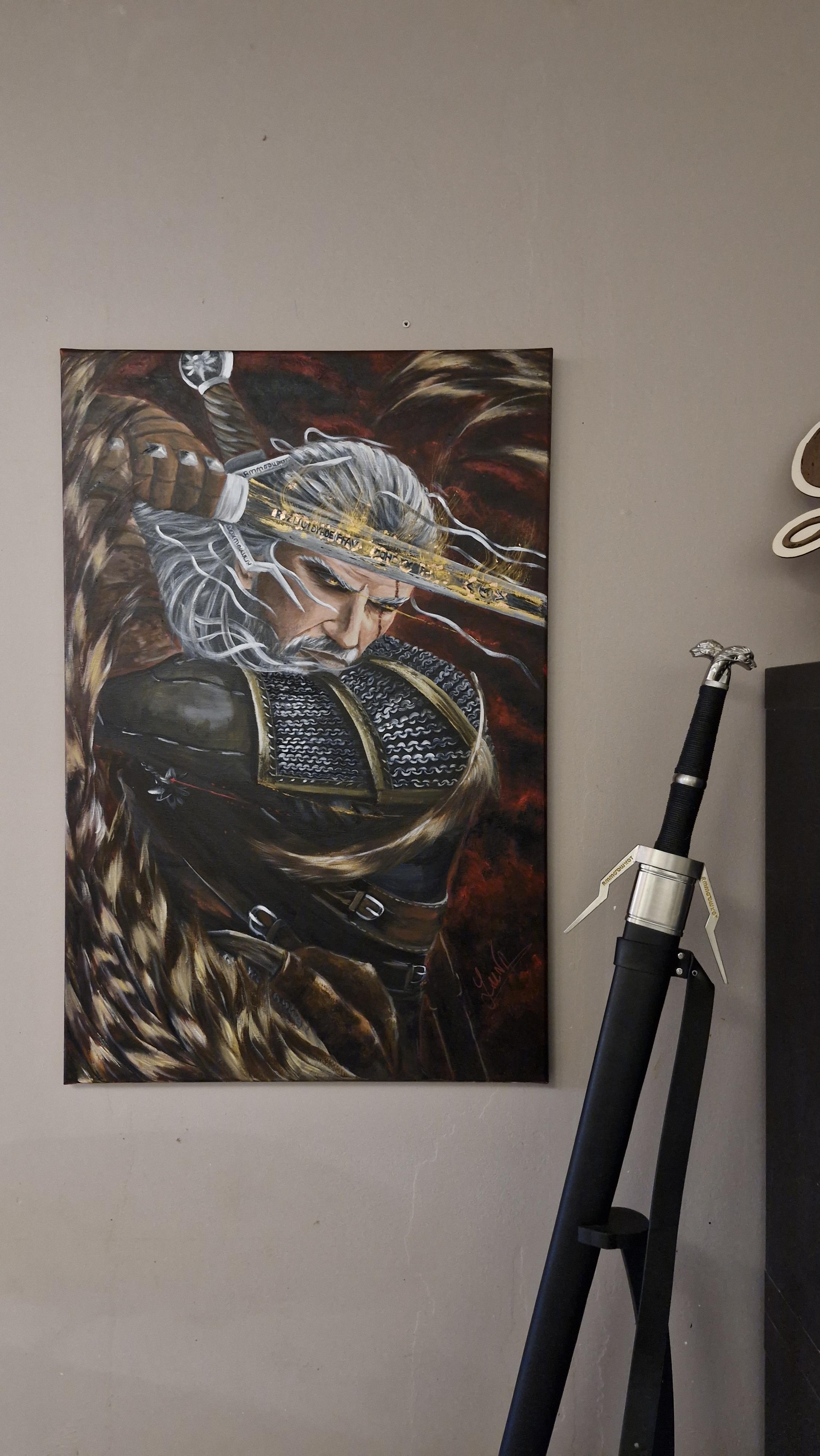Geralt de Riv | The Witcher 3 - Tableau acrylique