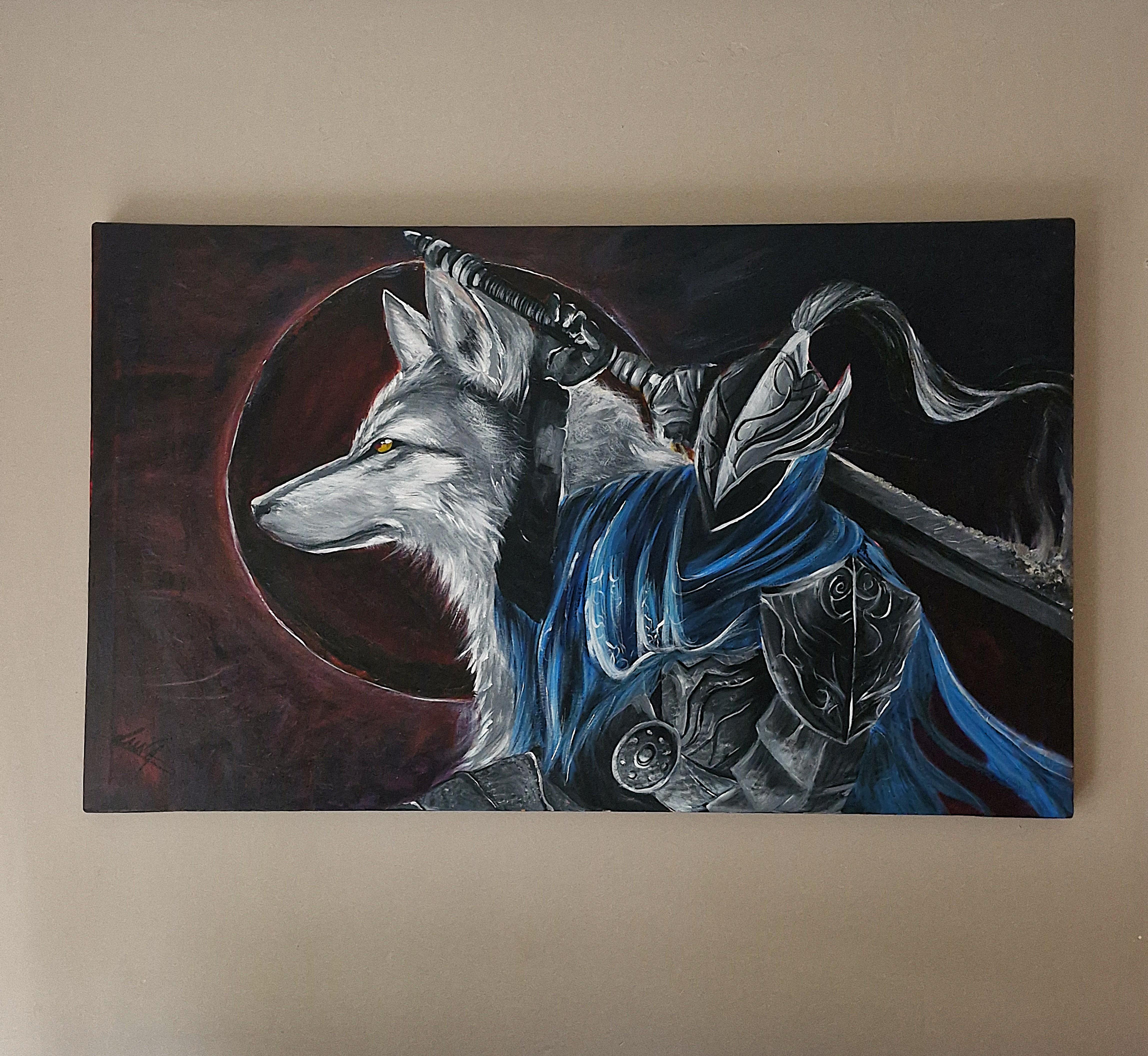 Tableau de Dark Souls disponible à l'achat - Artorias et Sif