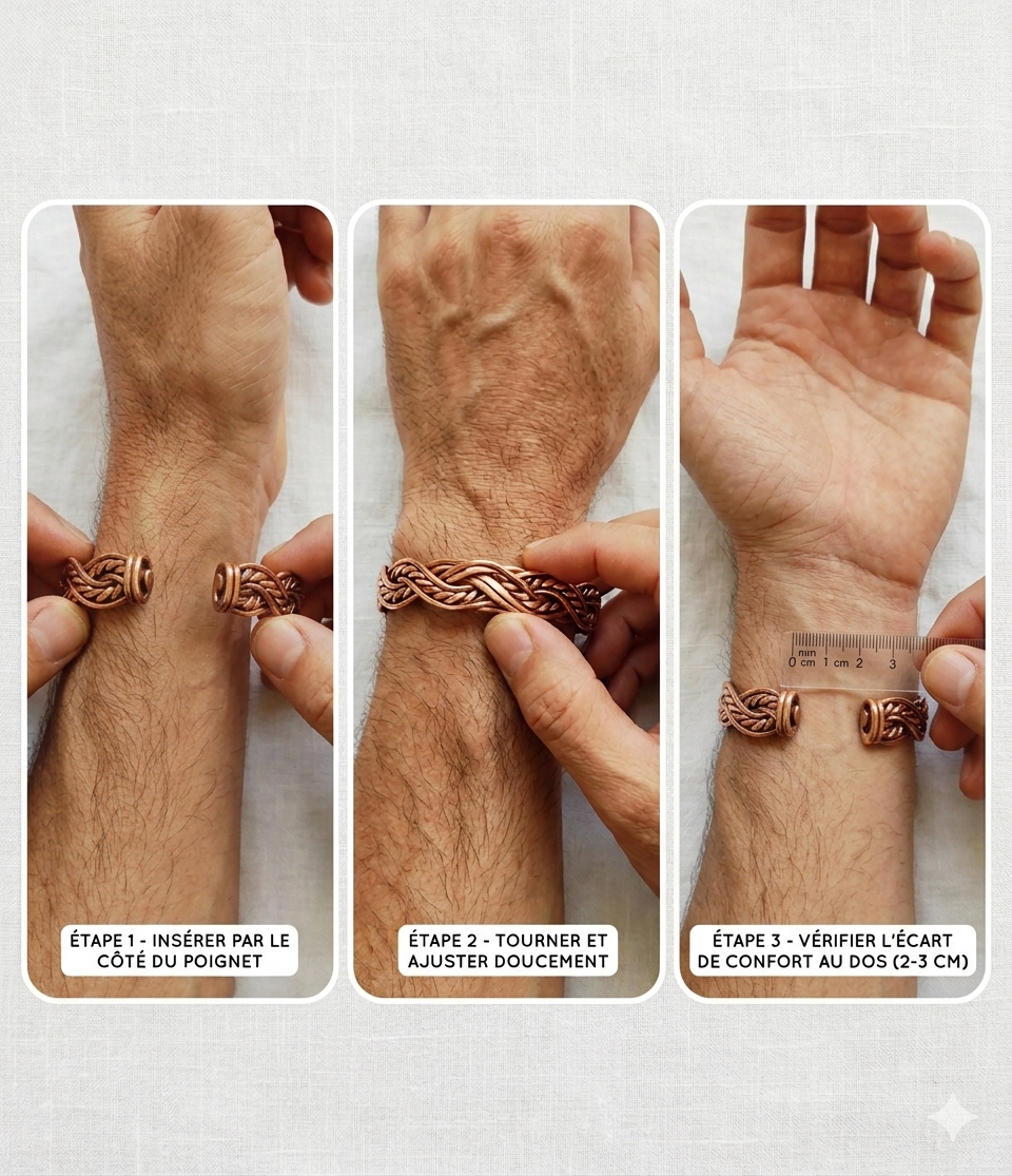 Guide d'Entretien et d'Ajustement de votre Bracelet en Cuivre
