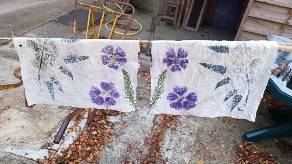 Teinture naturelle écoprint impression botanique atelier Ink'Fusion