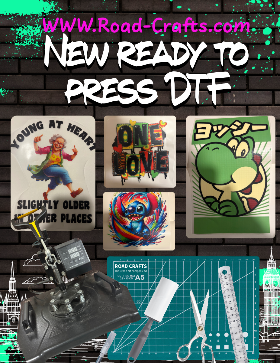 DTF transfers ready to press ideal for crafters or making that one of design