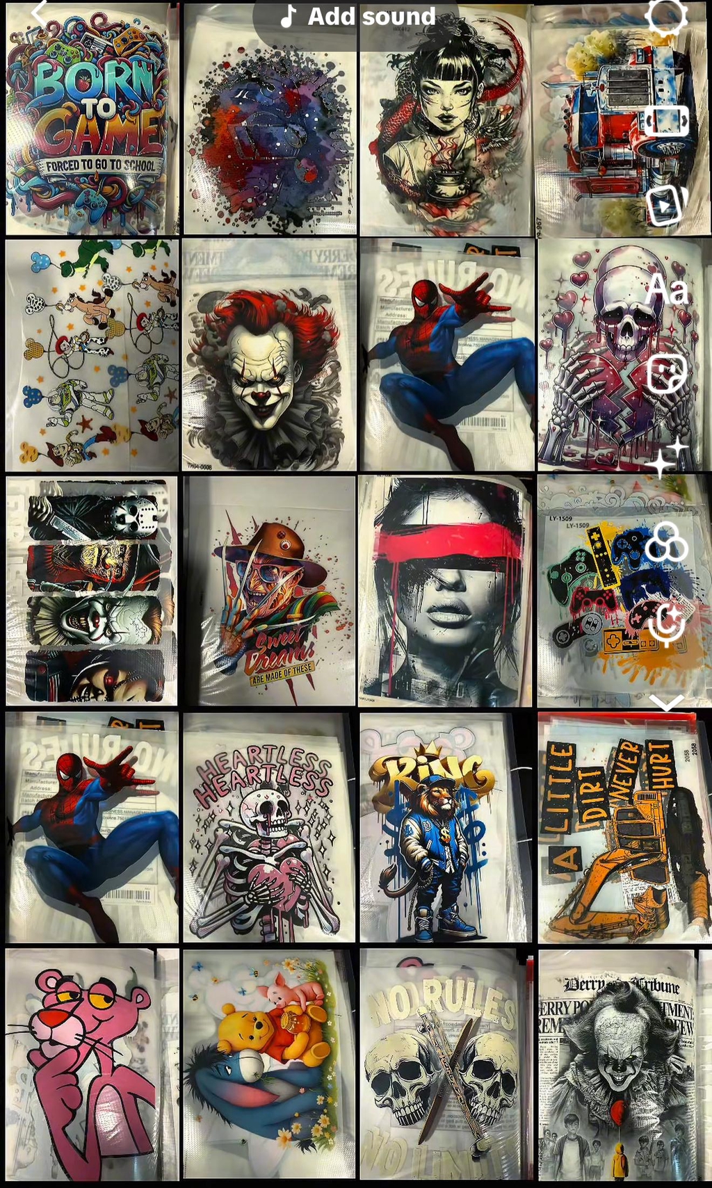 Pre-made DTF T-shirts