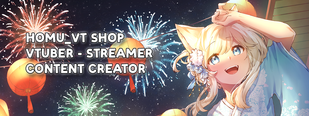 Bienvenue sur la boutique en ligne d'Homu VT, streameuse, vtubeuse et creatrice de contenu