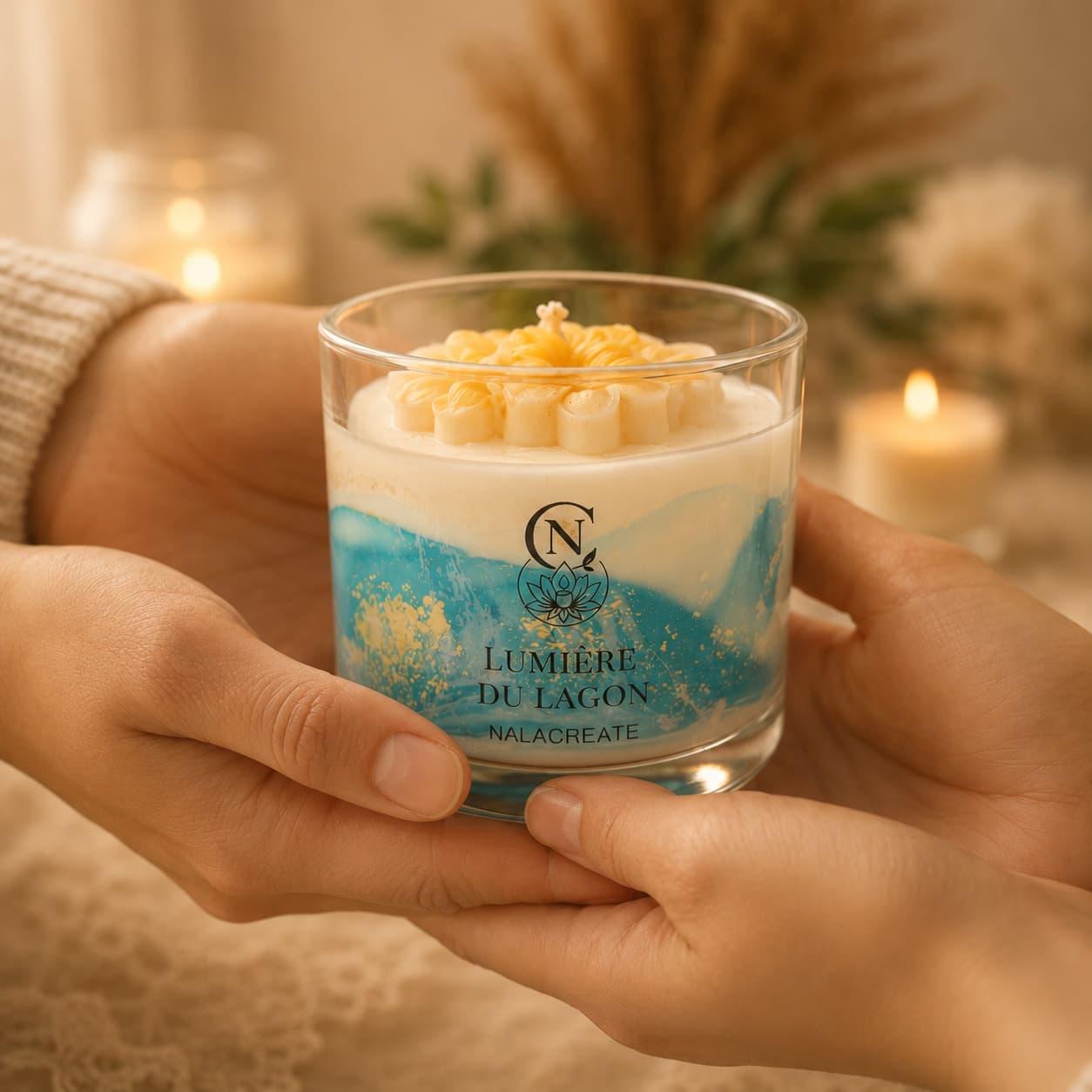 Bougies et fondants parfumés artisanaux en cire végétale et parfum de Grasse. Nalacreate dans le Golfe de St Tropez