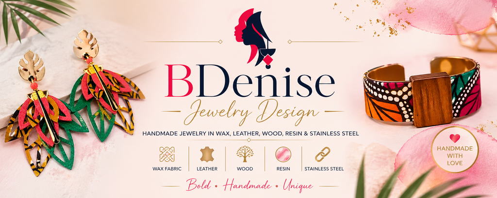Bijoux faits main en wax, cuir, bois & résine.
Un style unique entre élégance moderne et inspirations ethniques.
✨ Léger, coloré, authentique ✨